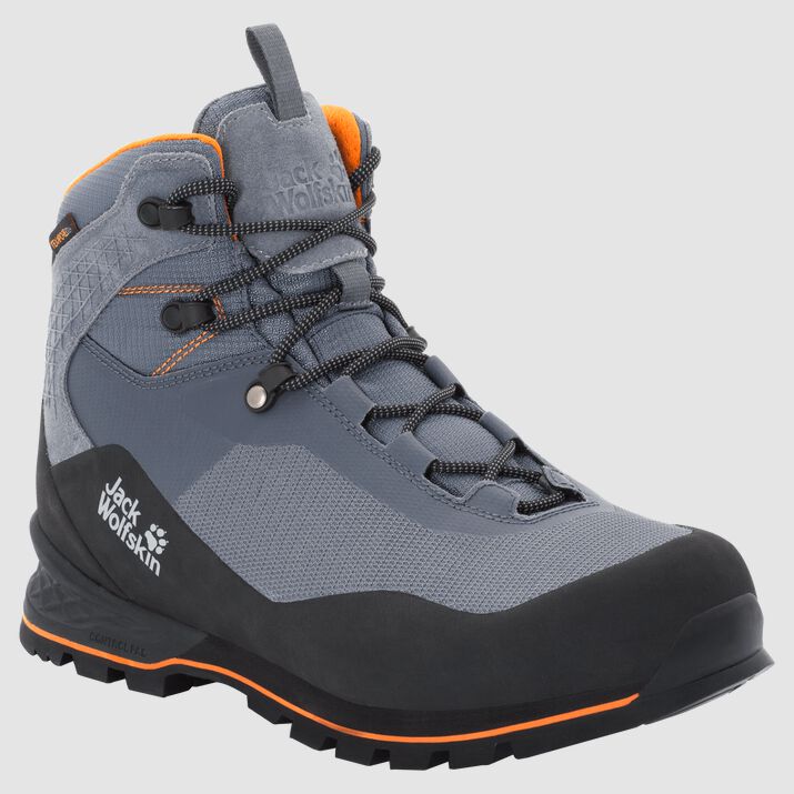 Botas Caminar Jack Wolfskin Wilderness Lite Texapore Mid Hombre Grises/Negros Mexico-7821439